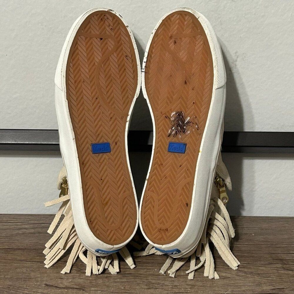 Keds Cooper Zip Fringe Suede Women’s Rain Boots Shoes Size 9.5 Beige - Picture 6 of 8